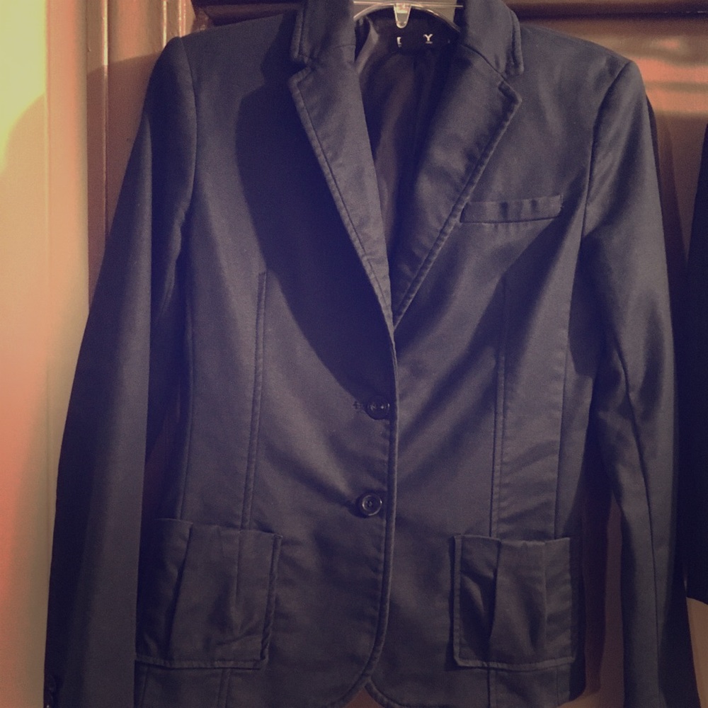 DKNY Black 2 piece skirt suit